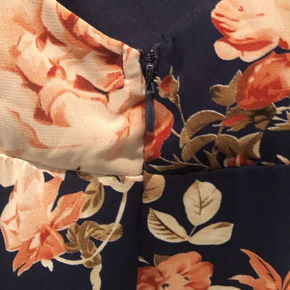 NWT Lulus Reflection Navy Blue Floral Print High-Low Dress Size X-Large - Picture 11 of 13